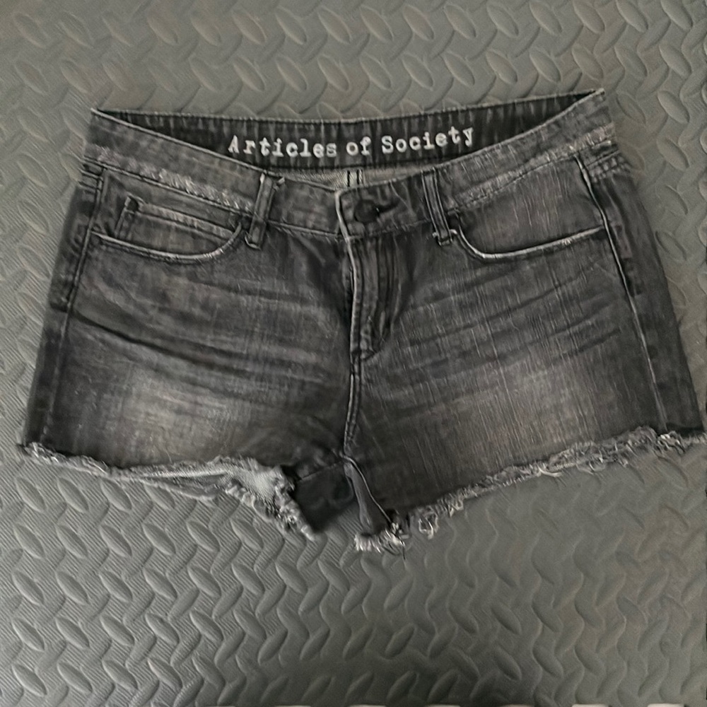 Articles of Society womens grey denim short size 28